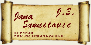 Jana Samuilović vizit kartica